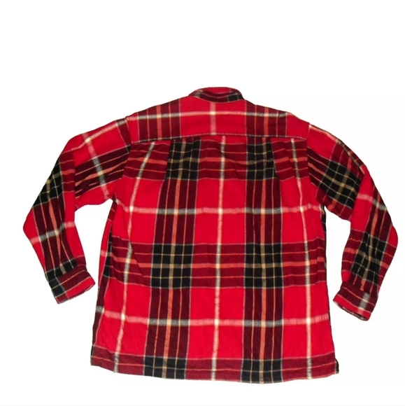 Nautica $75 Mens Flannel Plaid Button Down Red Long Sleeve Shirt sz. Large New - Picture 4 of 4